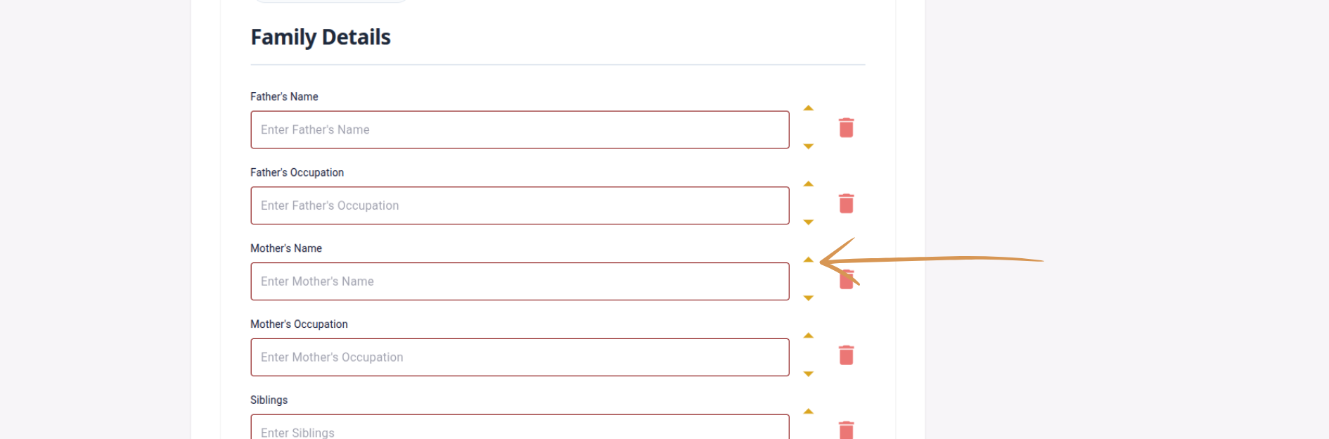 Step 8: Reorder Fields